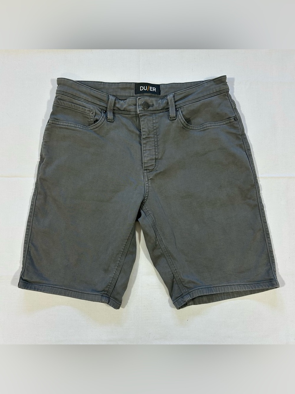 Du/Er Duer No Sweat Short Slim Mens Size 34 Gray Soft Tencel Cotton Performance